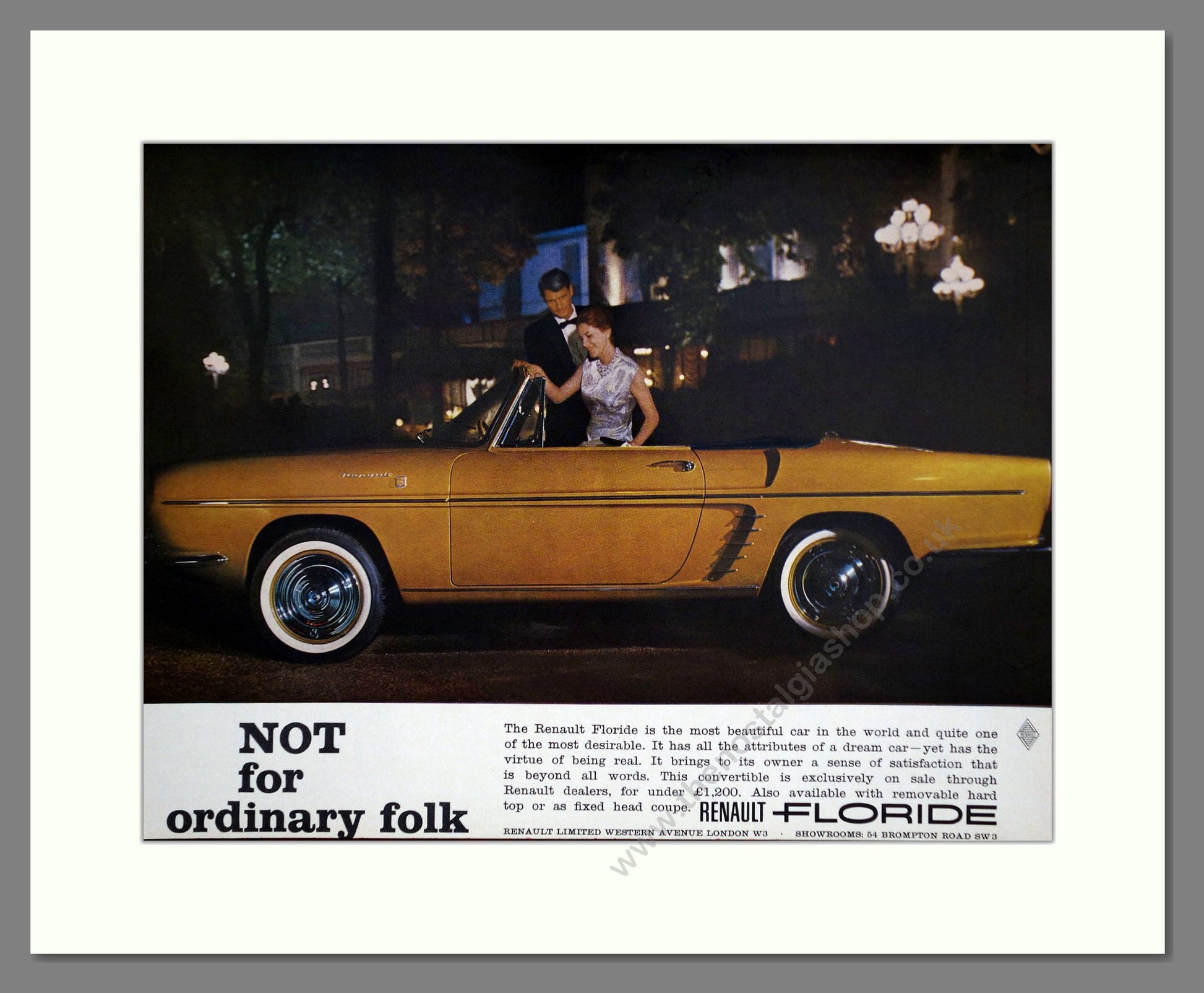 Renault - Floride. Vintage Advert 1961 (ref AD64494)