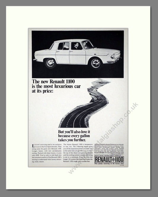 Renault - 1100. Vintage Advert 1966 (ref AD64506)