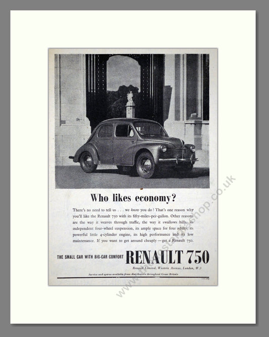 Renault - 750. Vintage Advert 1953 (ref AD64516)