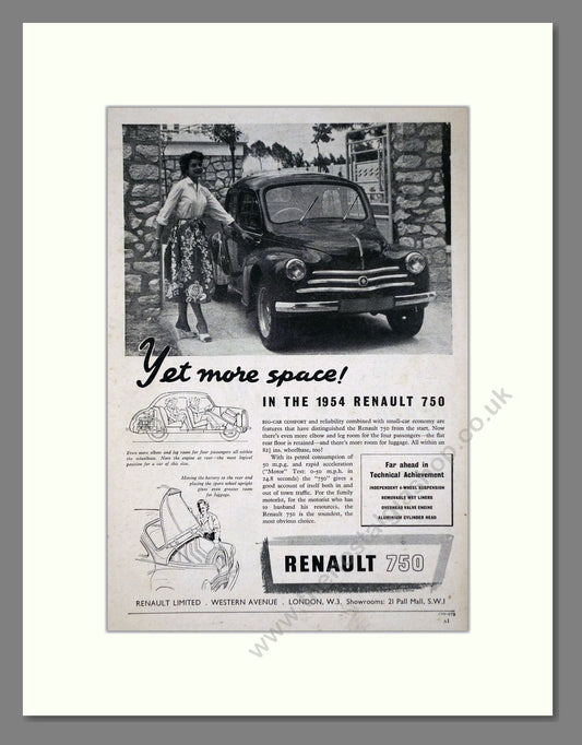 Renault - 750. Vintage Advert 1954 (ref AD64518)