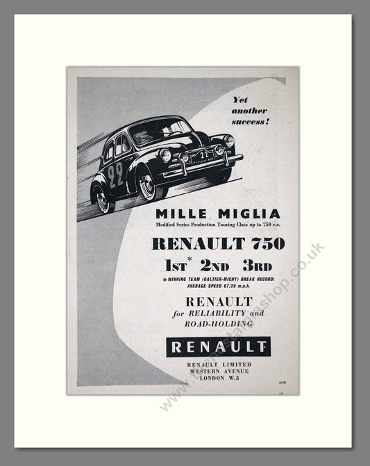 Renault - 750. Vintage Advert 1955 (ref AD64522)