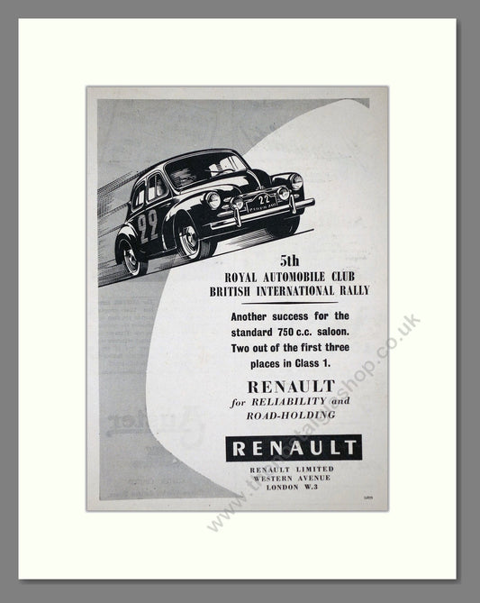 Renault - 750. Vintage Advert 1955 (ref AD64523)