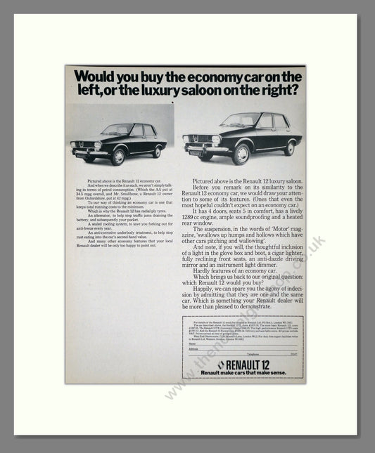Renault - 12. Vintage Advert 1975 (ref AD64528)