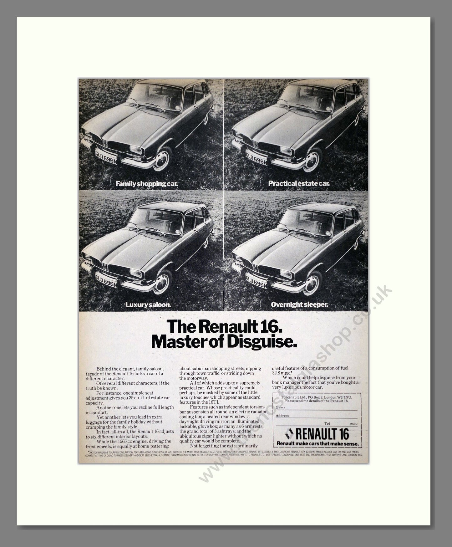 Renault - 16. Vintage Advert 1975 (ref AD64544)