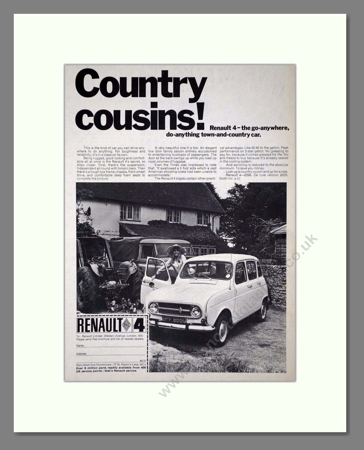 Renault - 4. Vintage Advert 1968 (ref AD64548)