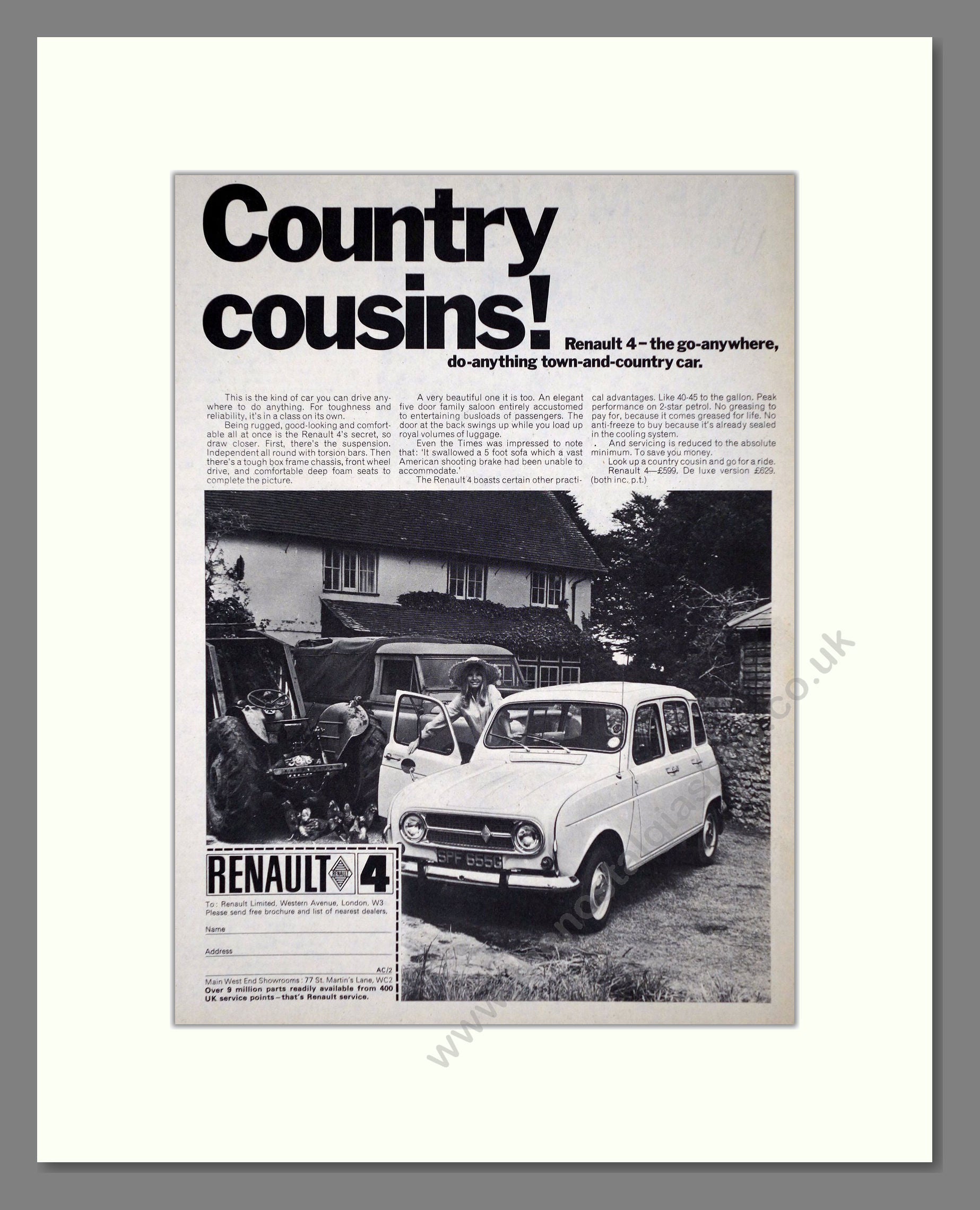 Renault - 4. Vintage Advert 1968 (ref AD64548)