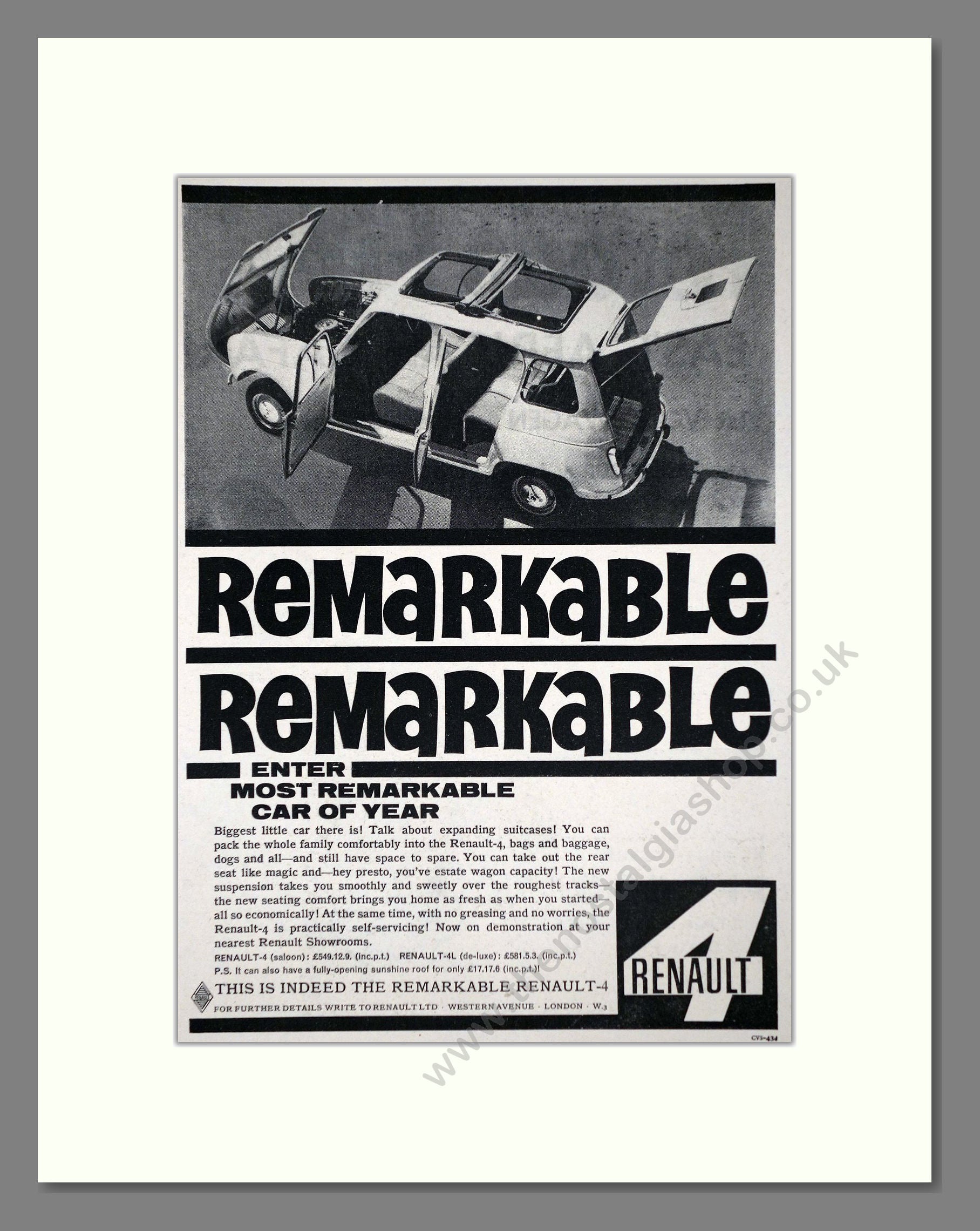 Renault - 4. Vintage Advert 1962 (ref AD64550)