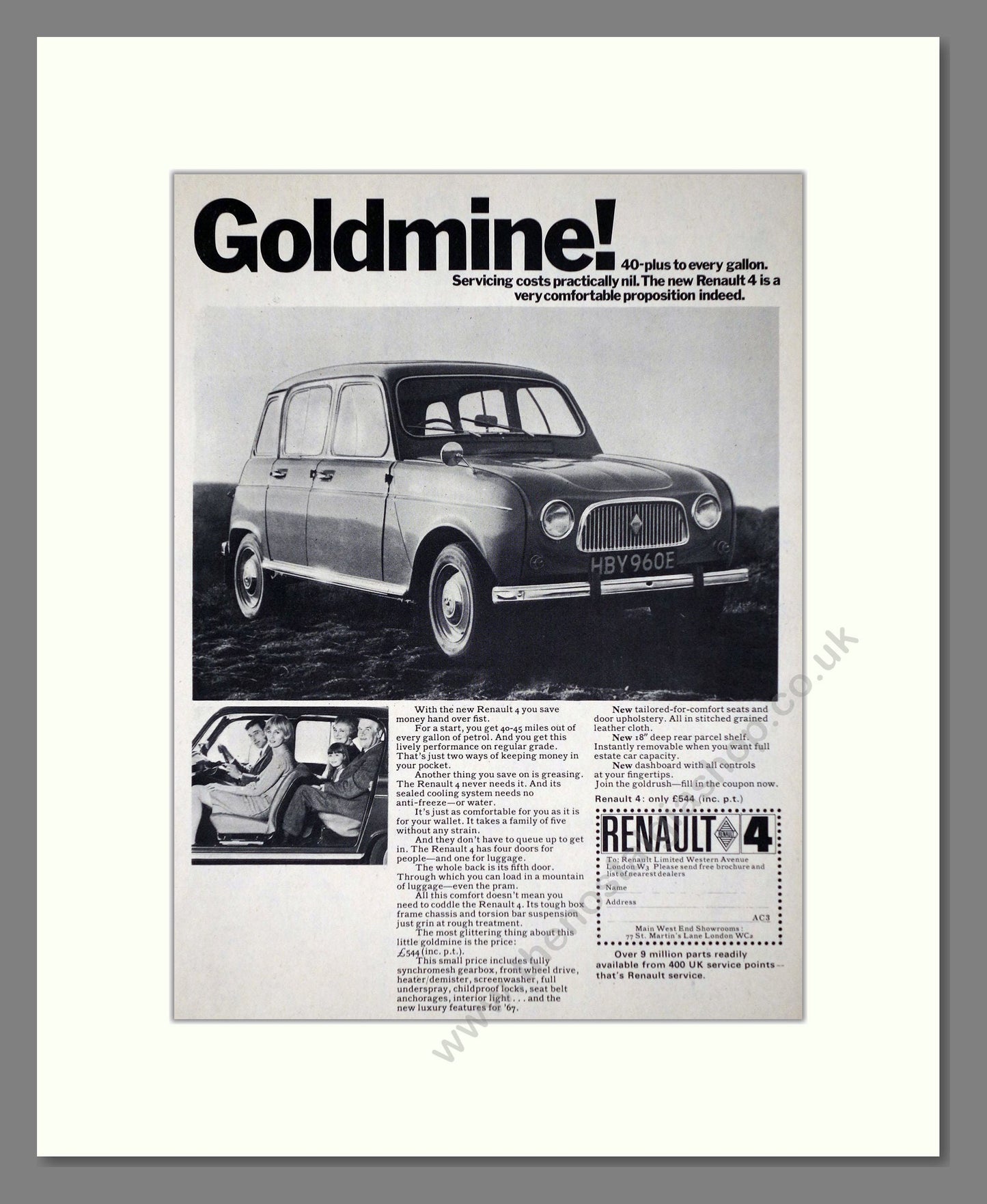 Renault - 4. Vintage Advert 1967 (ref AD64551)