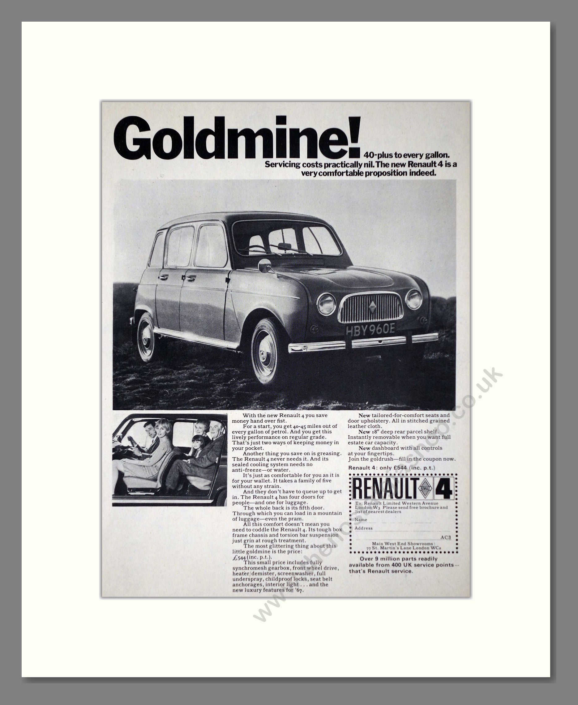 Renault - 4. Vintage Advert 1967 (ref AD64551)