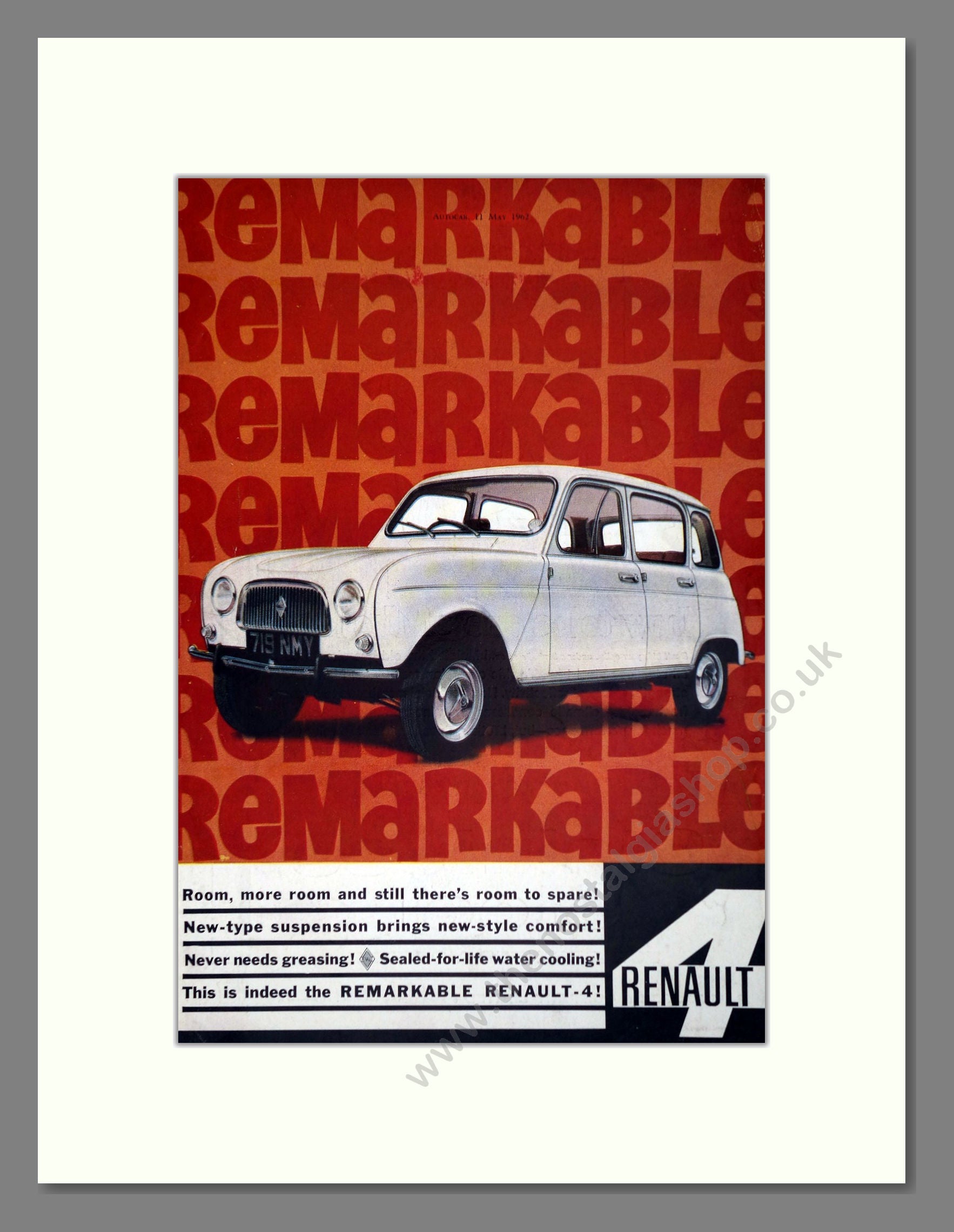 Renault - 4. Vintage Advert 1962 (ref AD64552)