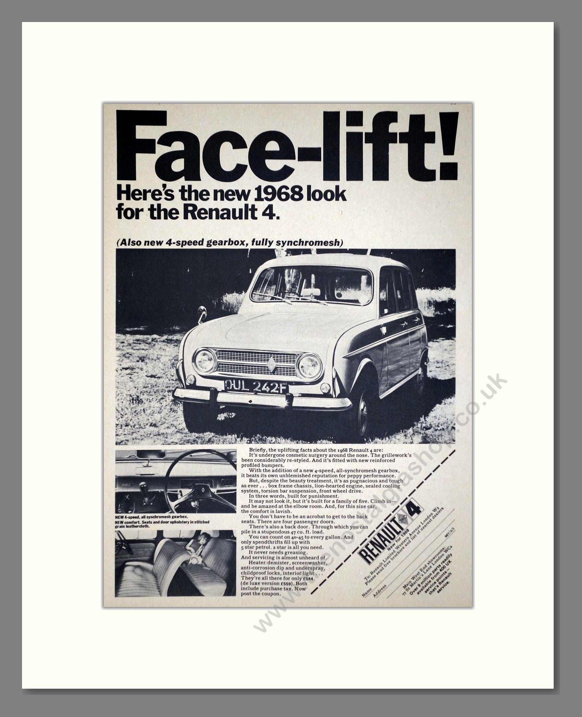 Renault - 4. Vintage Advert 1967 (ref AD64553)