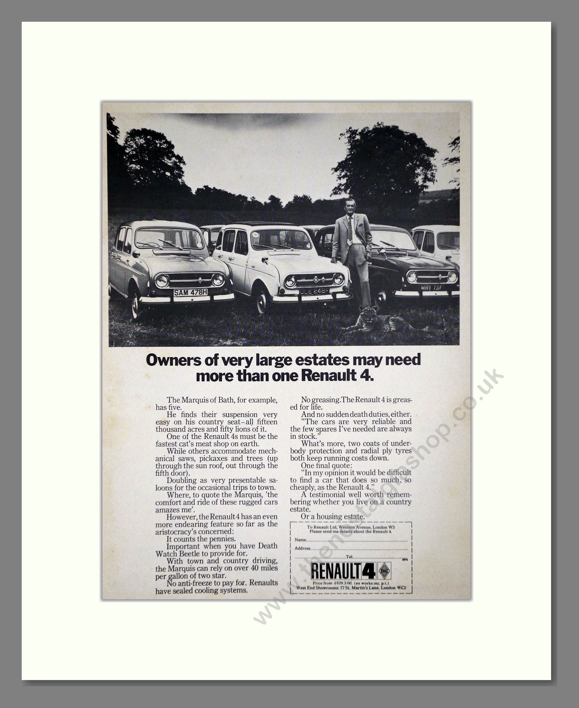 Renault - 4. Vintage Advert 1970 (ref AD64554)