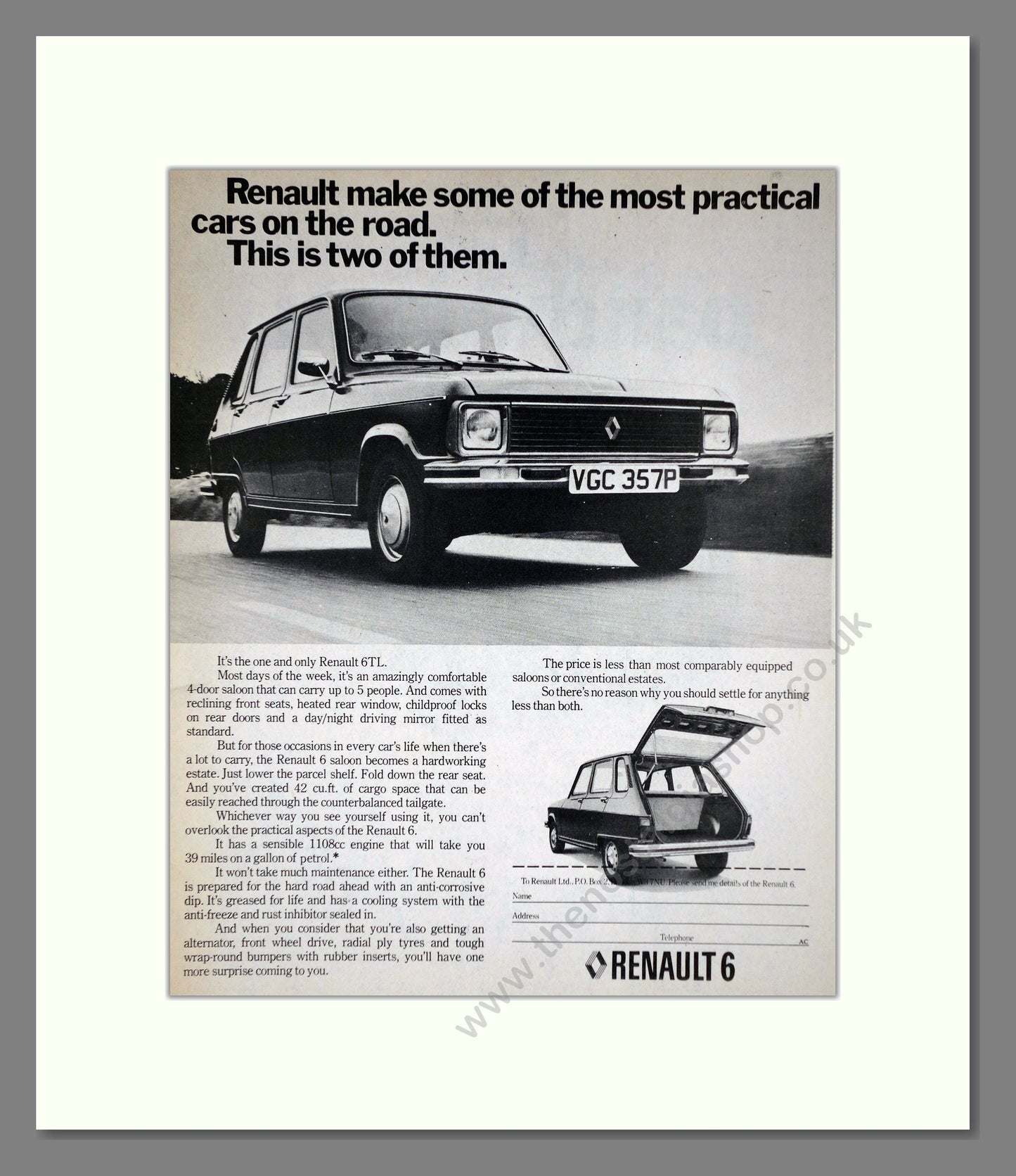 Renault - 6. Vintage Advert 1976 (ref AD64565)