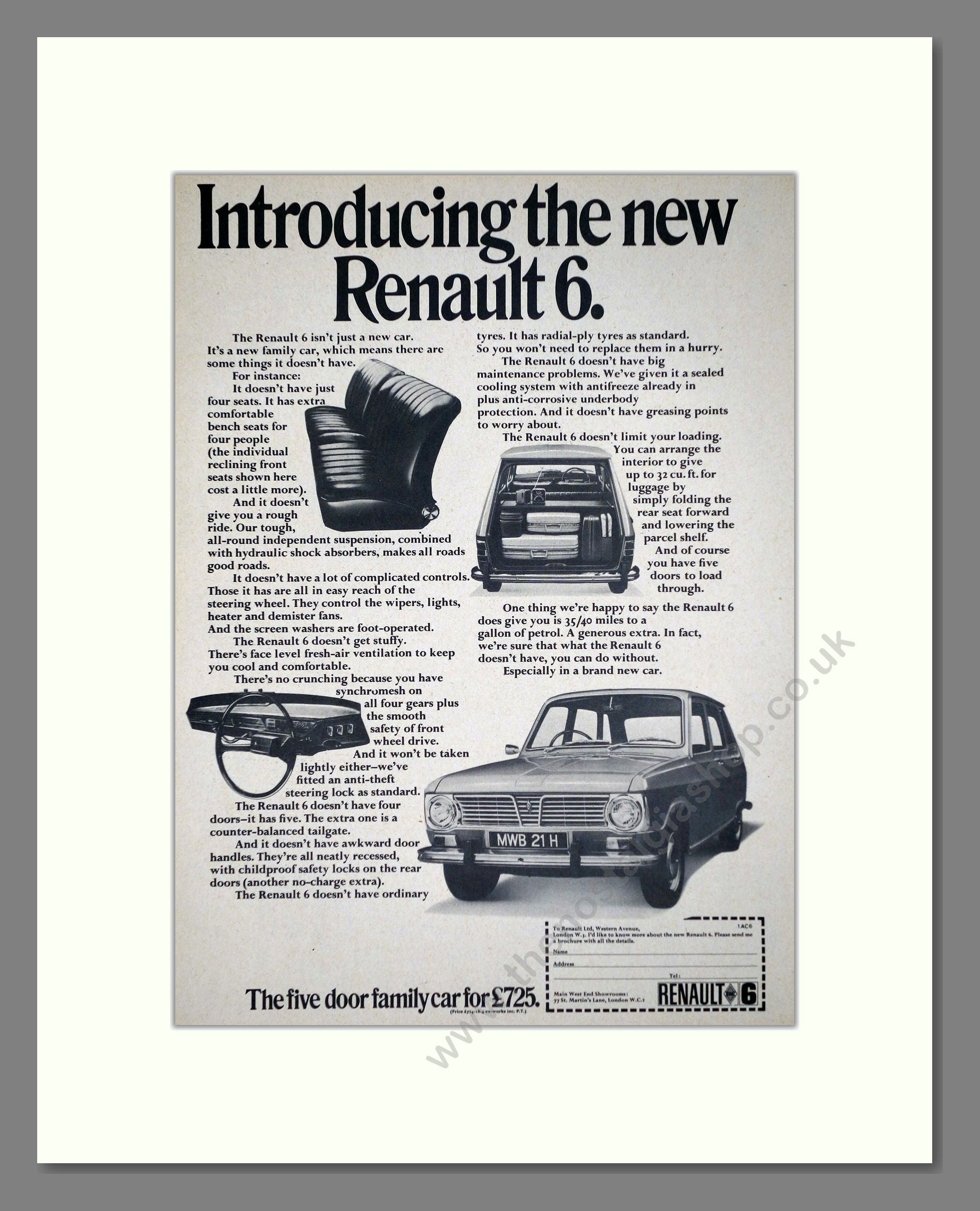 Renault - 6. Vintage Advert 1969 (ref AD64566)