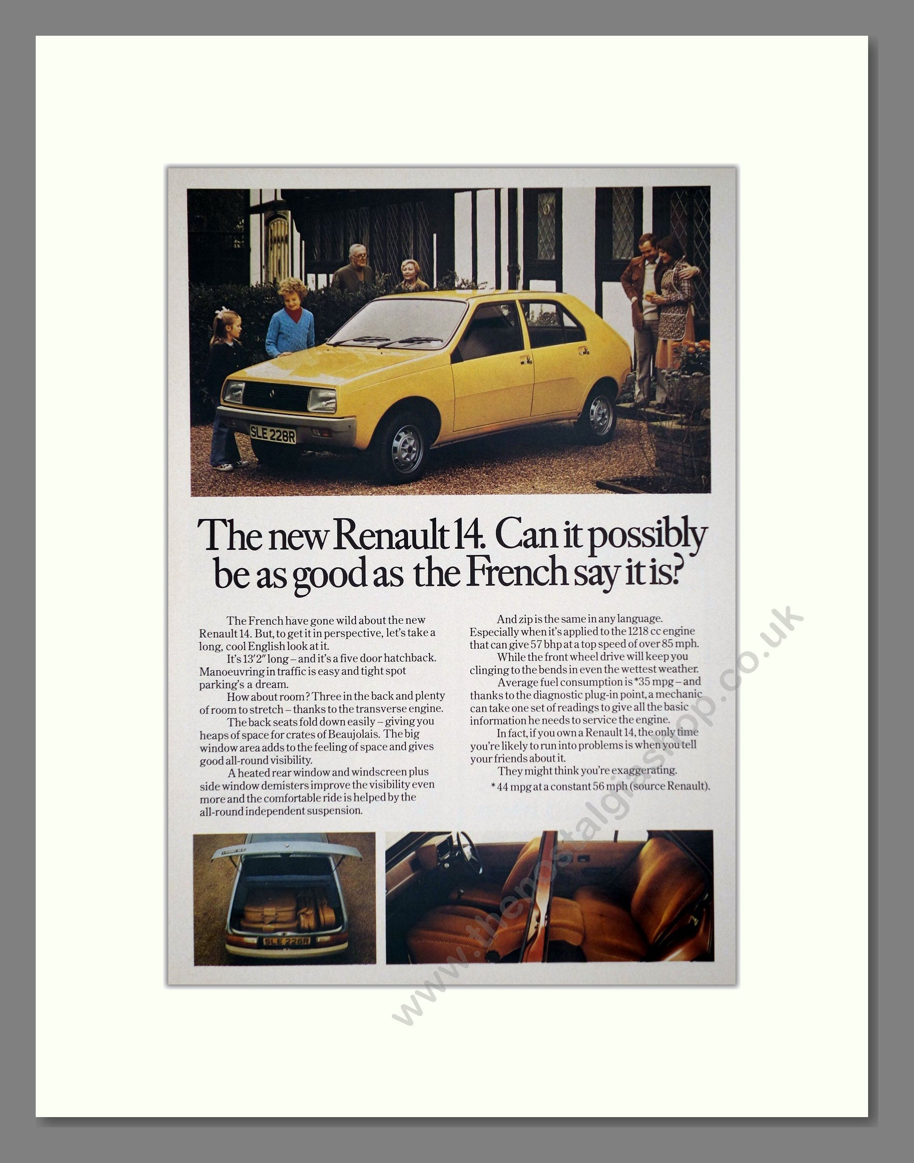 Renault - 14. Vintage Advert 1977 (ref AD64567)