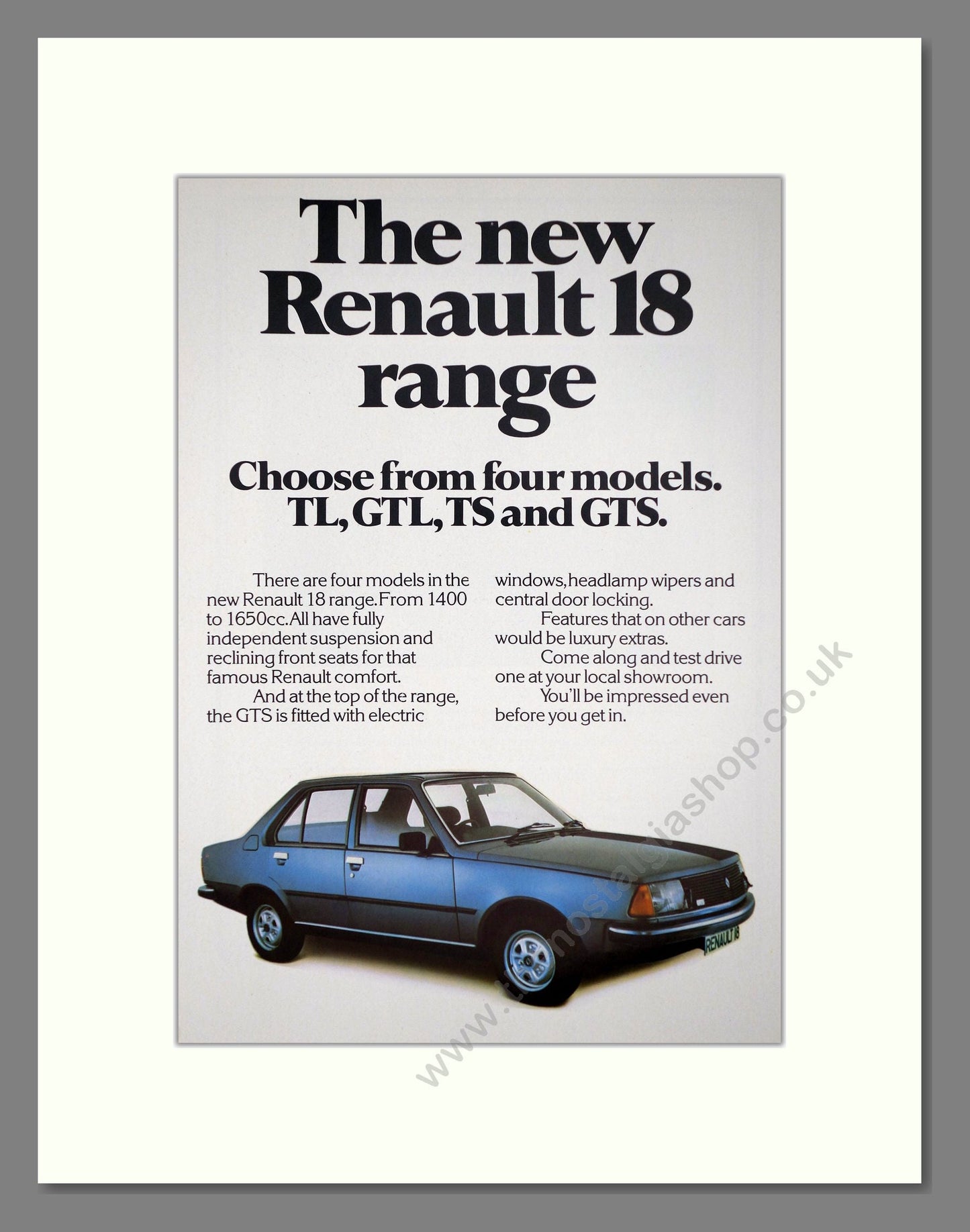 Renault - 18. Vintage Advert 1979 (ref AD64570)