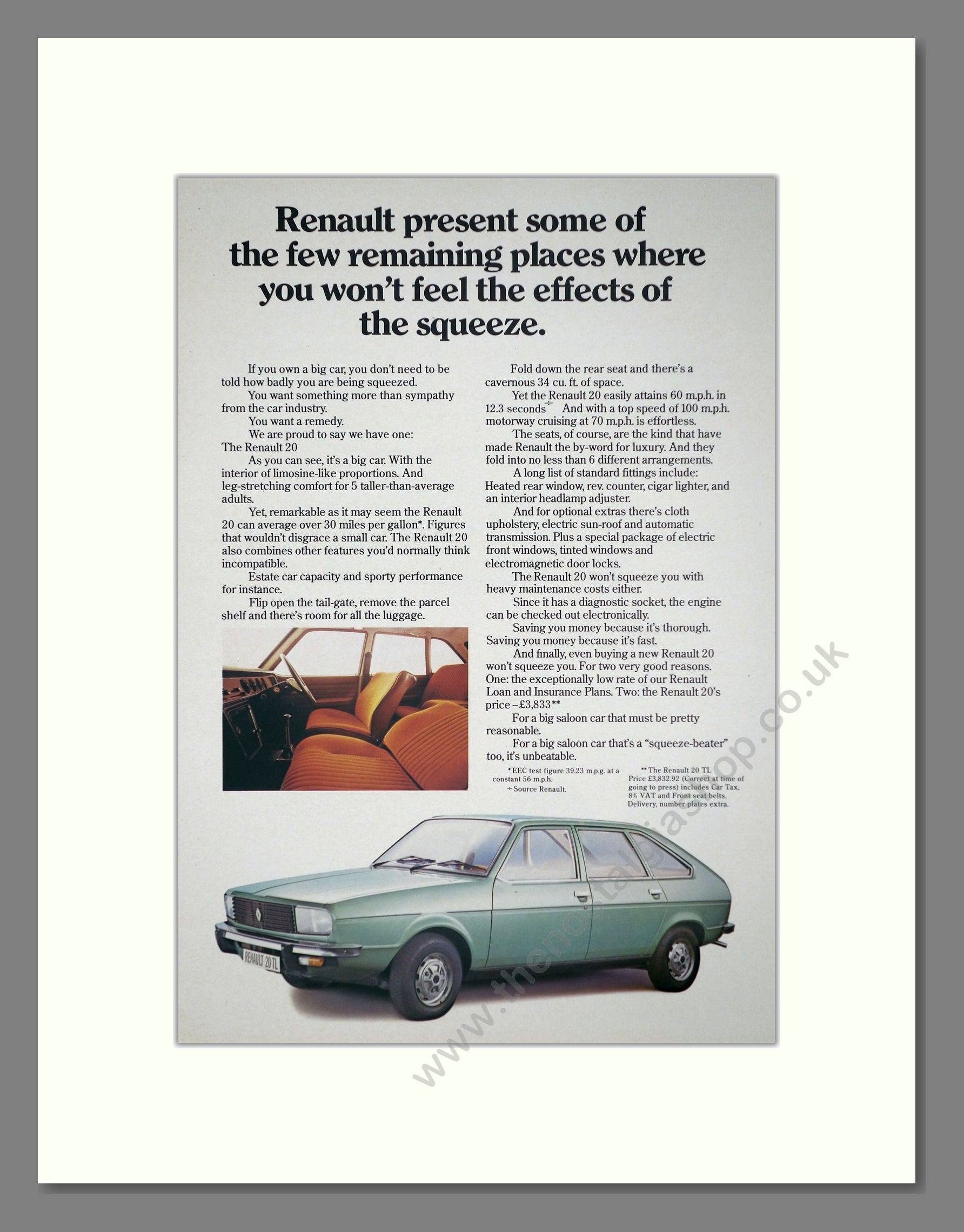 Renault - 20. Vintage Advert 1977 (ref AD64572)