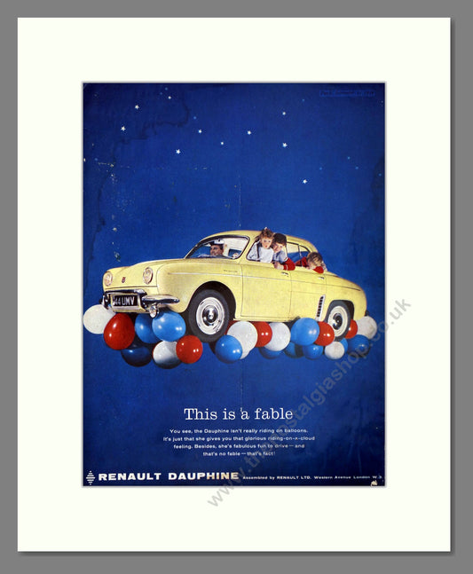 Renault - Dauphine. Vintage Advert 1959 (ref AD64577)
