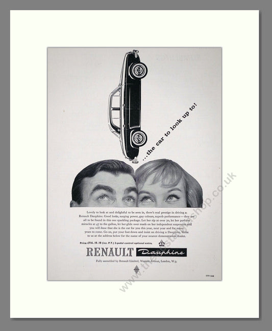Renault - Dauphine. Vintage Advert 1959 (ref AD64588)