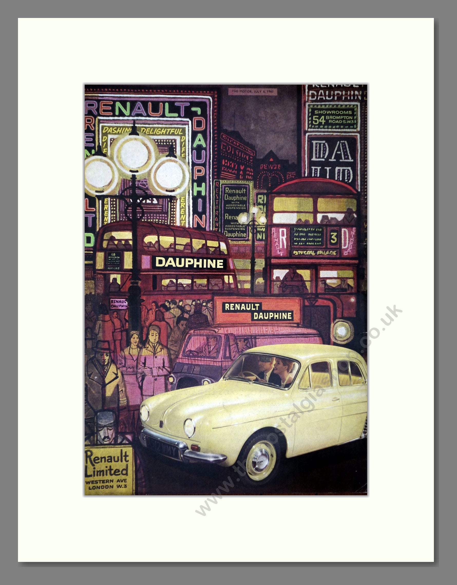 Renault - Dauphine. Vintage Advert 1960 (ref AD64589)