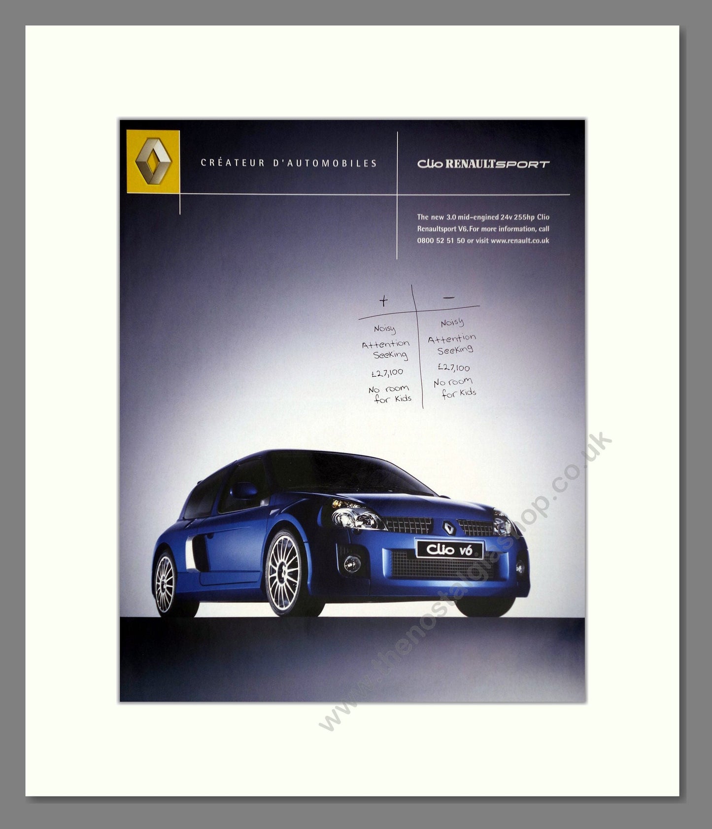 Renault - Clio V6. Vintage Advert 2004 (ref AD64616)