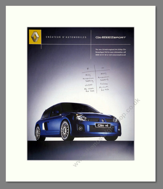 Renault - Clio V6. Vintage Advert 2004 (ref AD64616)