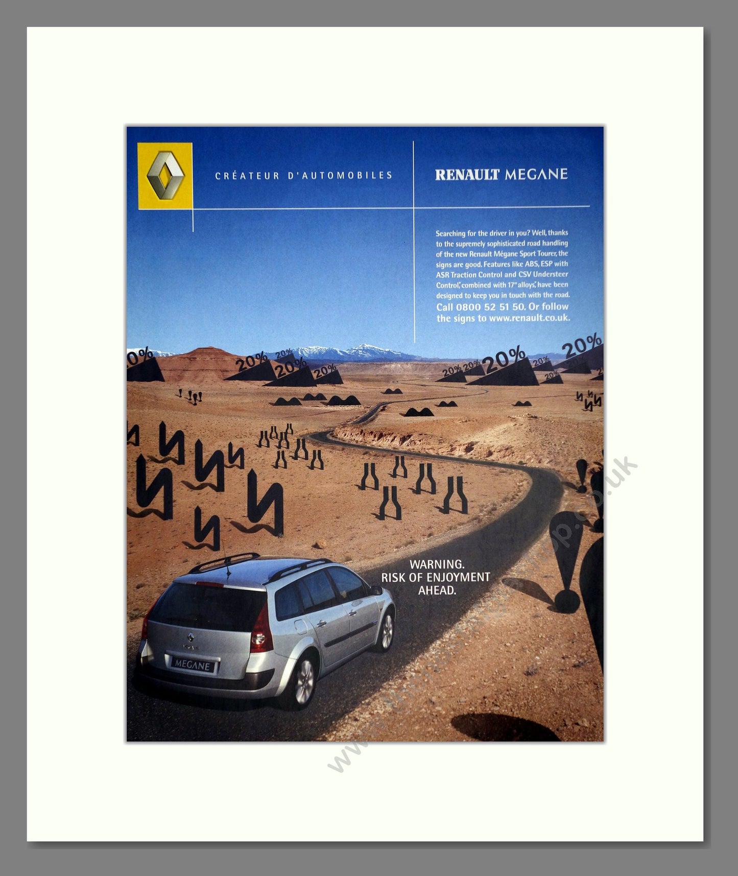 Renault - Megane. Vintage Advert 2004 (ref AD64621)