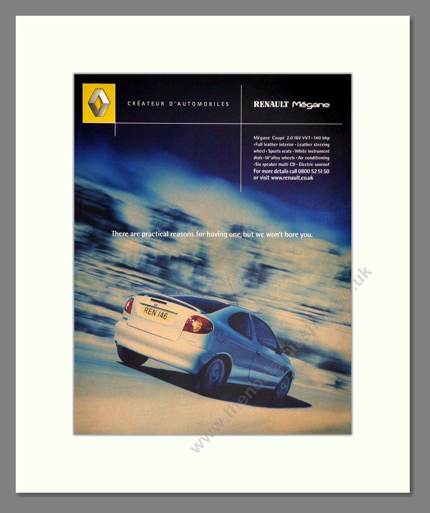 Renault - Megane. Vintage Advert 2002 (ref AD64624)