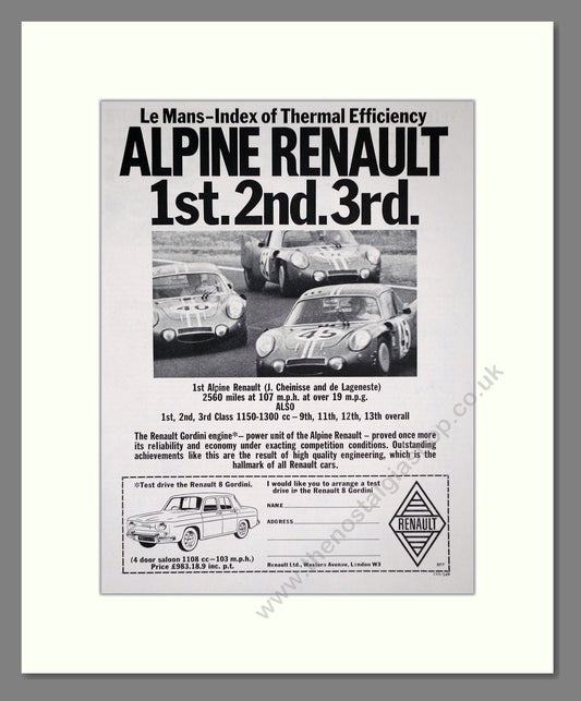 Renault - Alpine. Vintage Advert 1966 (ref AD64630)