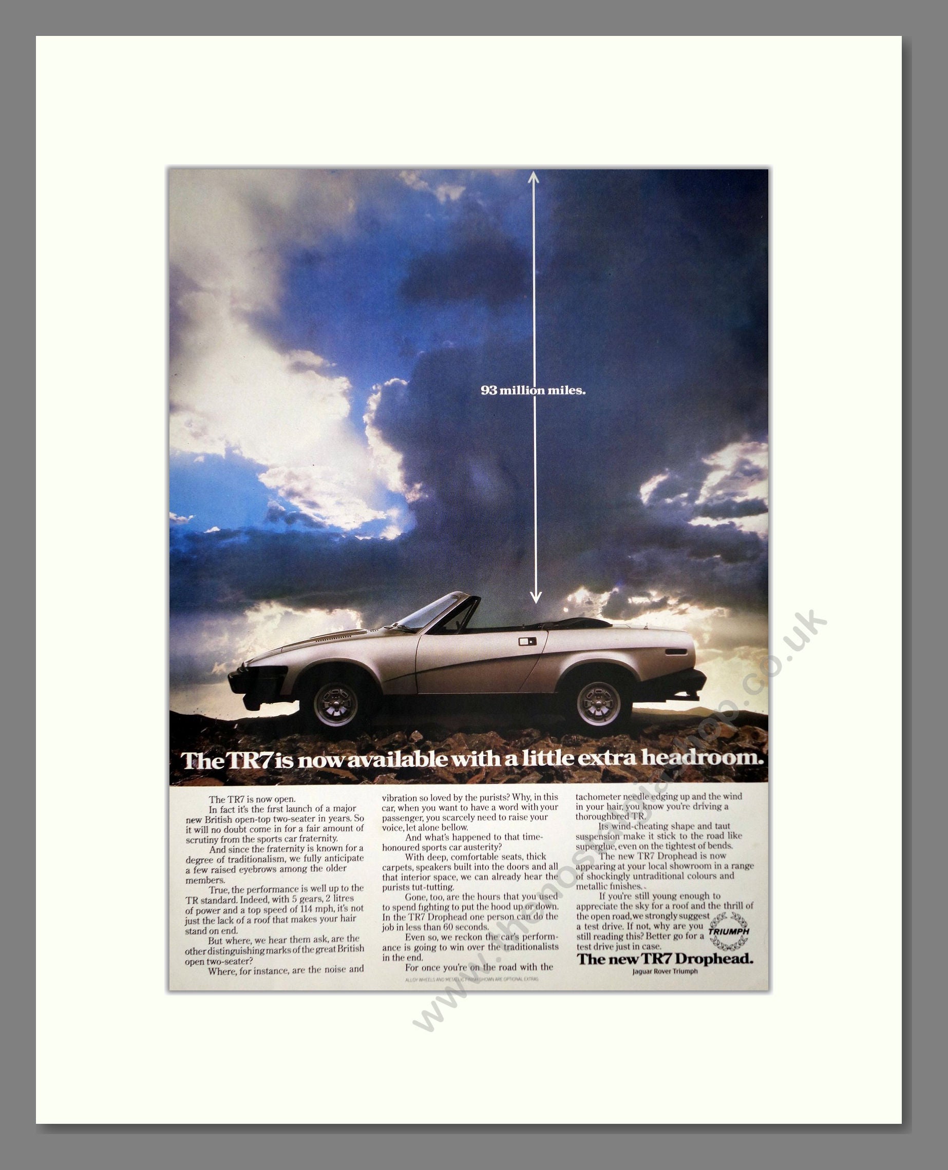 Triumph - TR7. Vintage Advert 1980 (ref AD64645)