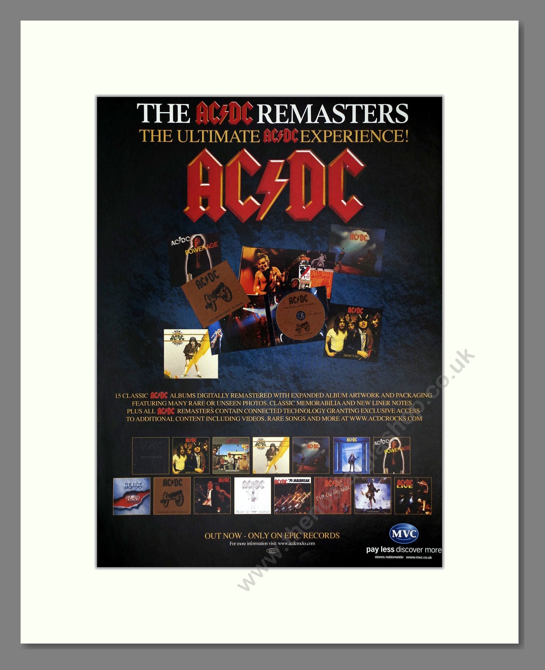 AC / DC - Remastered Albums. Vintage Advert 2003 (ref AD64660)