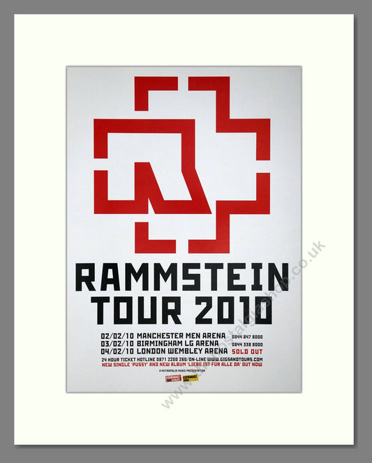 Rammstein - UK Tour. Vintage Advert 2010 (ref AD64665)