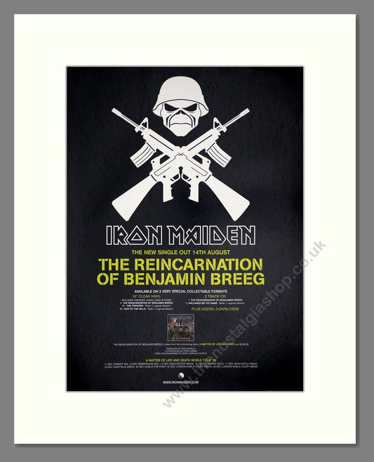 Iron Maiden - The Reincarnation Of Benjamin Breeg. Vintage Advert 2006 (ref AD64666)