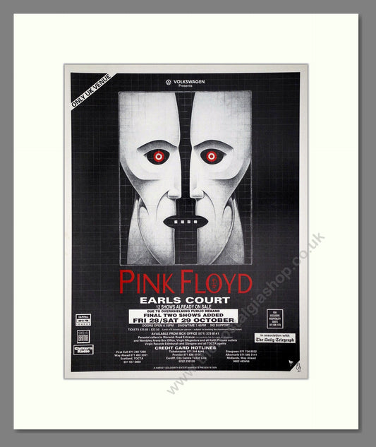 Pink Floyd - Earls Court. Vintage Advert 1994 (ref AD64669)