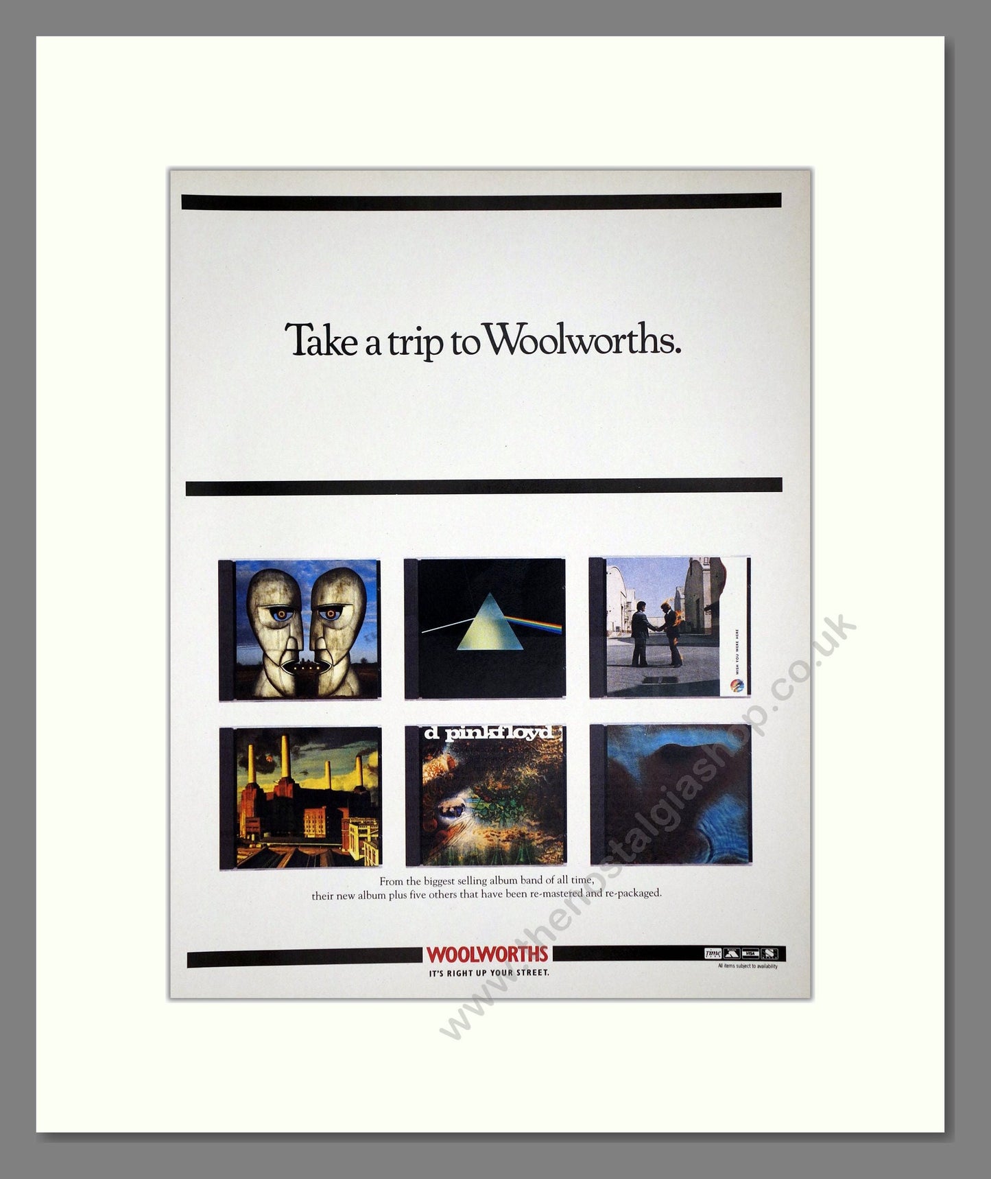 Pink Floyd - Various Albums. Vintage Advert 1994 (ref AD64672)