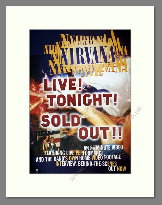 Nirvana - Live! Tonight! Sold Out!!. Vintage Advert 1994 (ref AD64673)