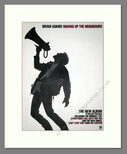 Bryan Adams - Waking Up The Neighbours. Vintage Advert 1991 (ref AD64685)
