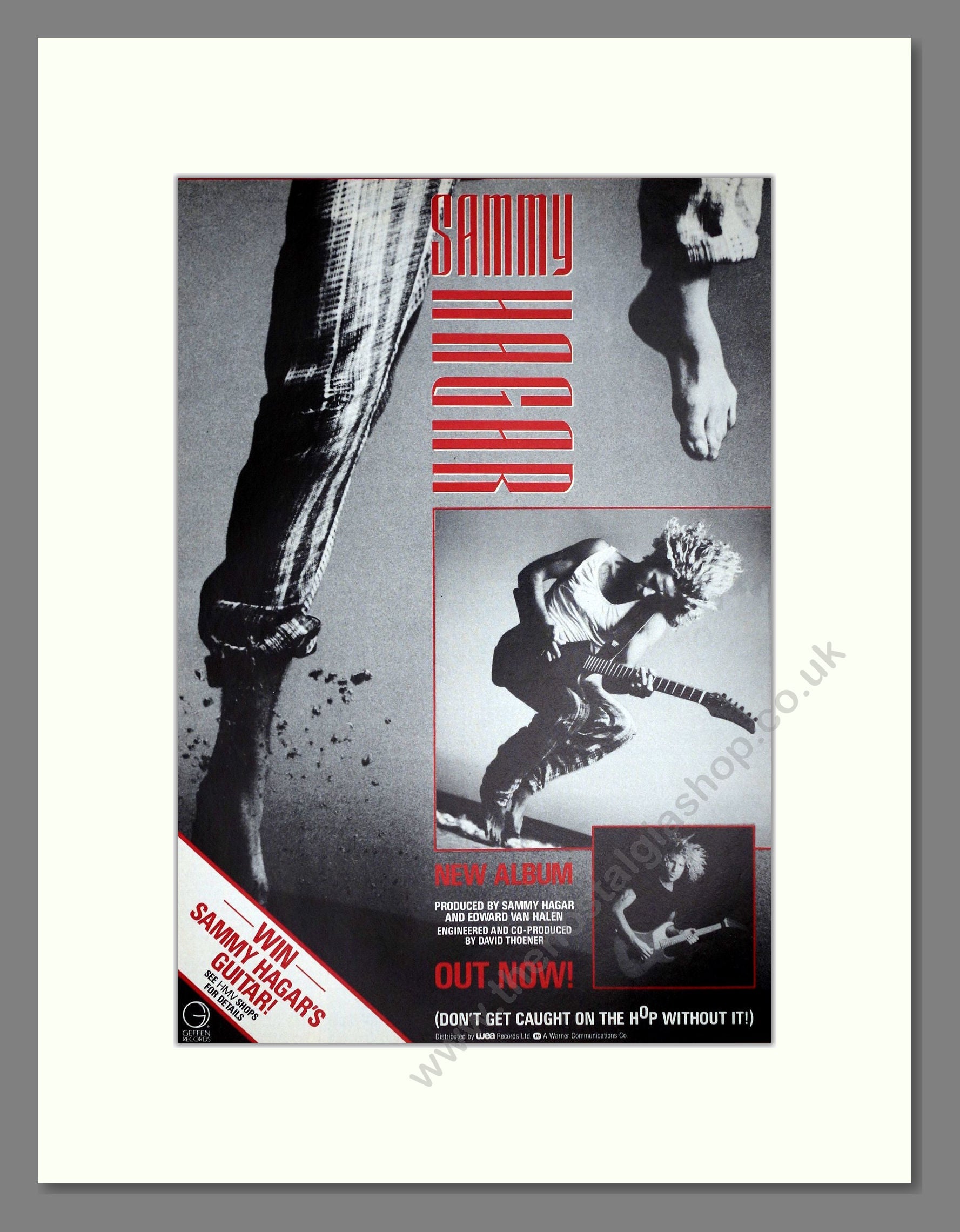 Sammy Hagar - New Album. Vintage Advert 1987 (ref AD64704)