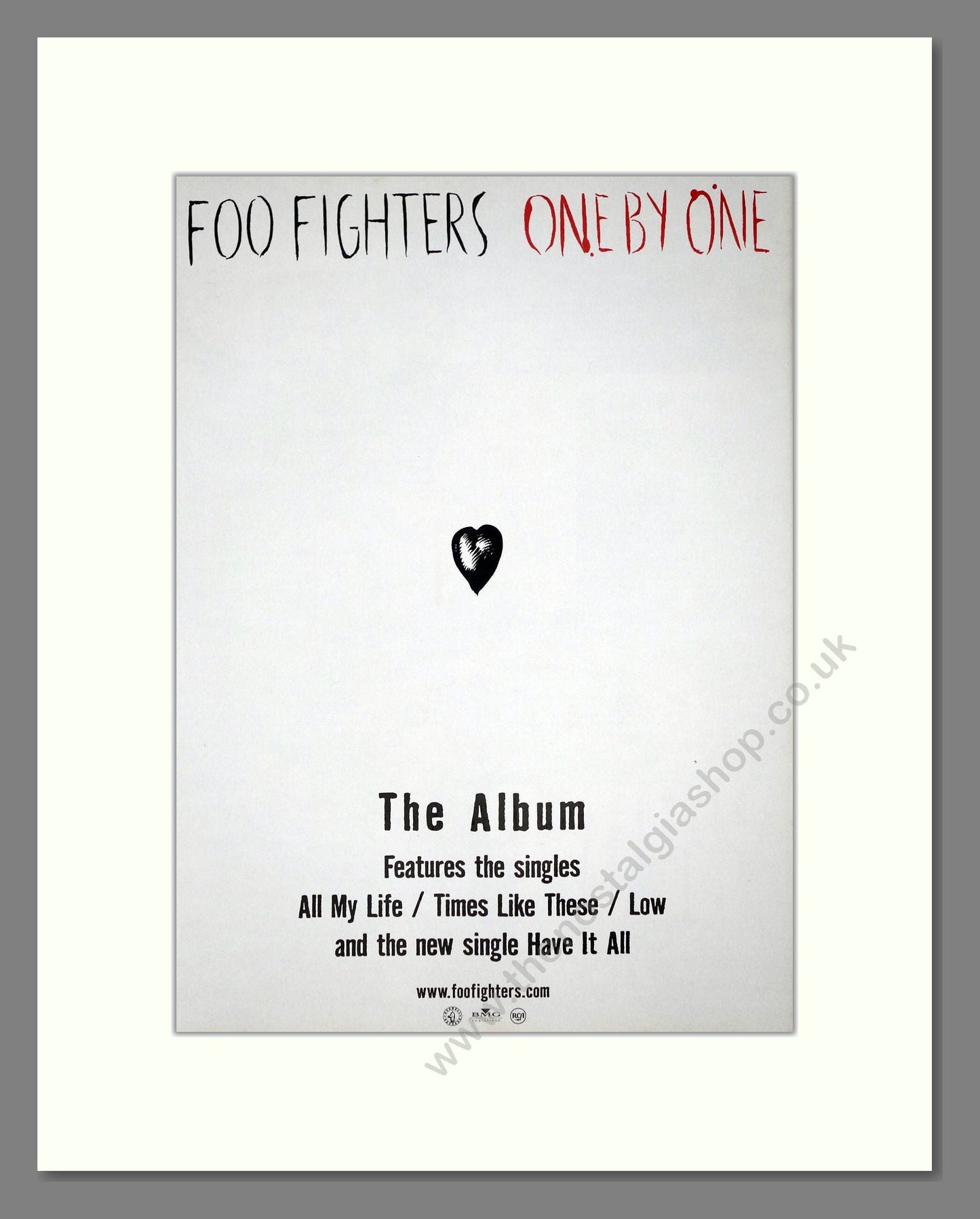 Foo Fighters - One By One. Vintage Advert 2003 (ref AD64714)