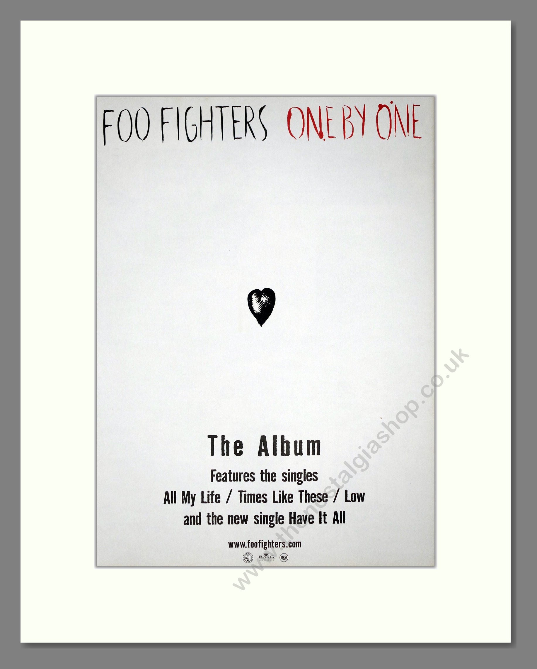Foo Fighters - One By One. Vintage Advert 2003 (ref AD64714)