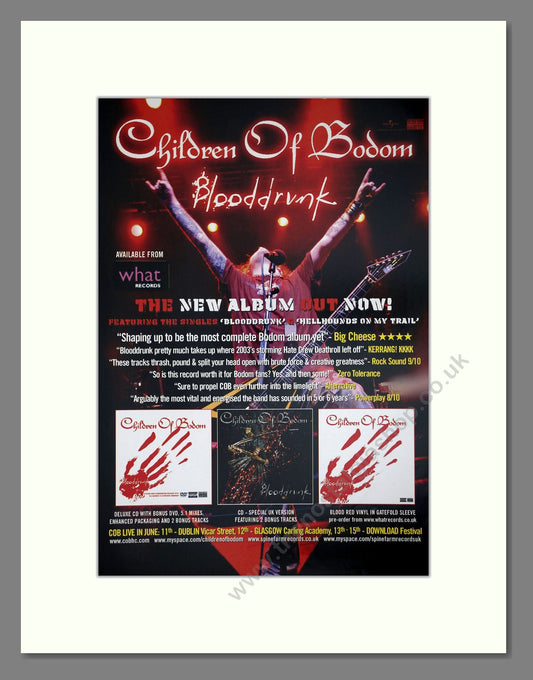 Children Of Sodom - Blooddrunk. Vintage Advert 2008 (ref AD64719)