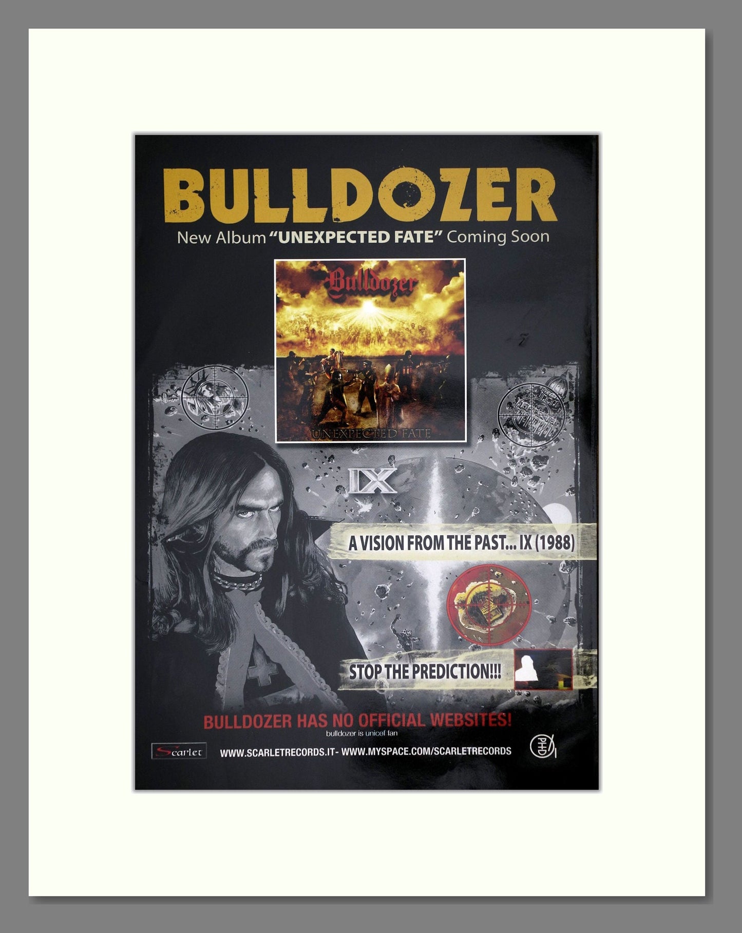Bulldozer - Unexpected Fate. Vintage Advert 2009 (ref AD64722)