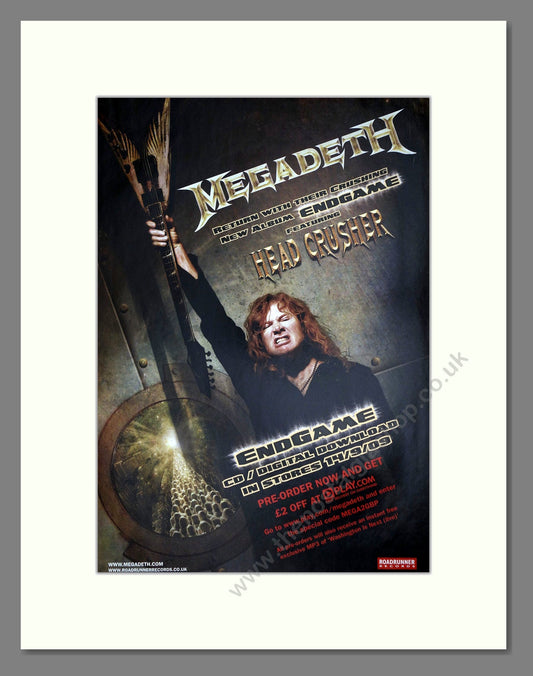 Megadeth - Endgame. Vintage Advert 2009 (ref AD64726)