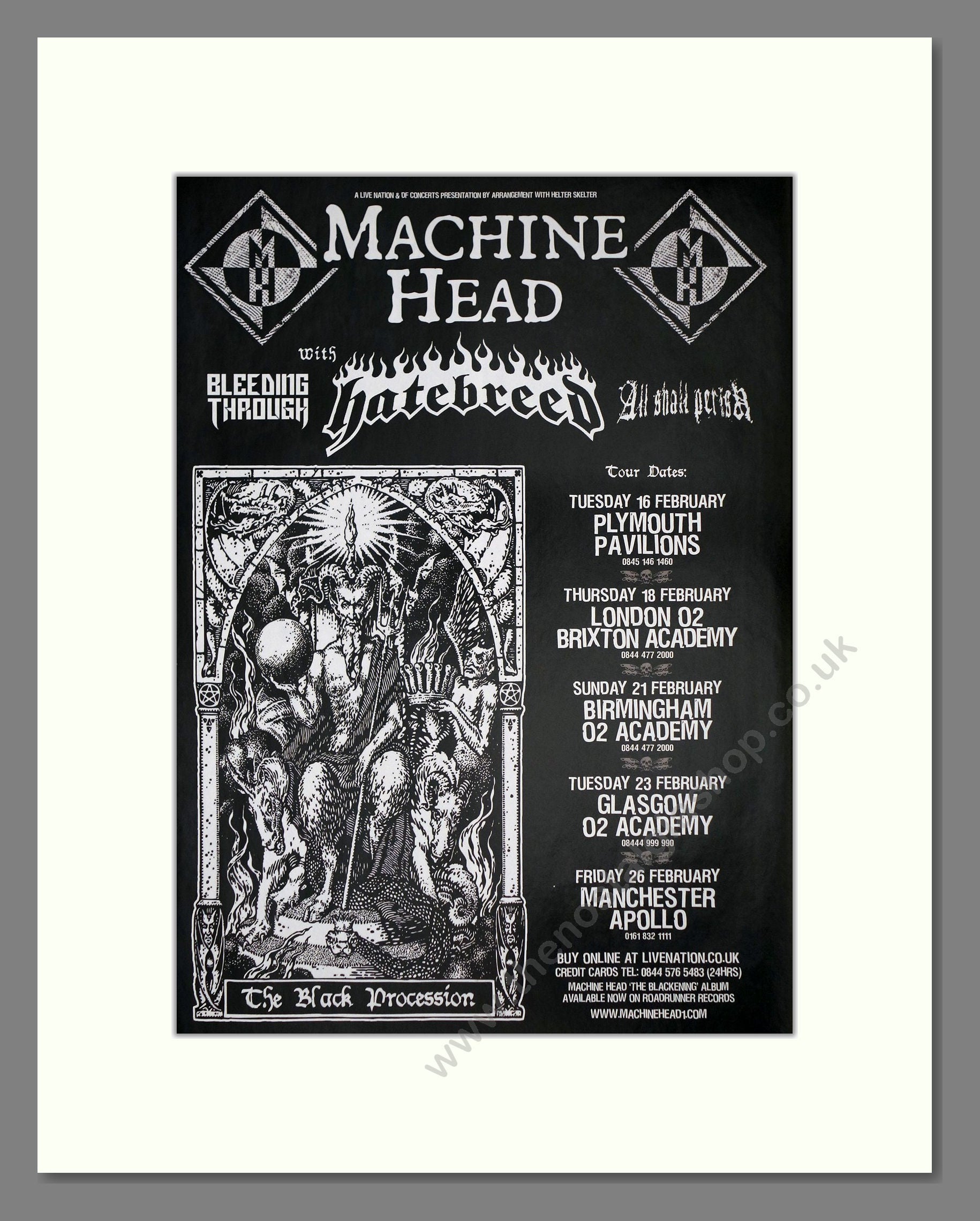 Machine Head - UK Tour. Vintage Advert 2009 (ref AD64728)