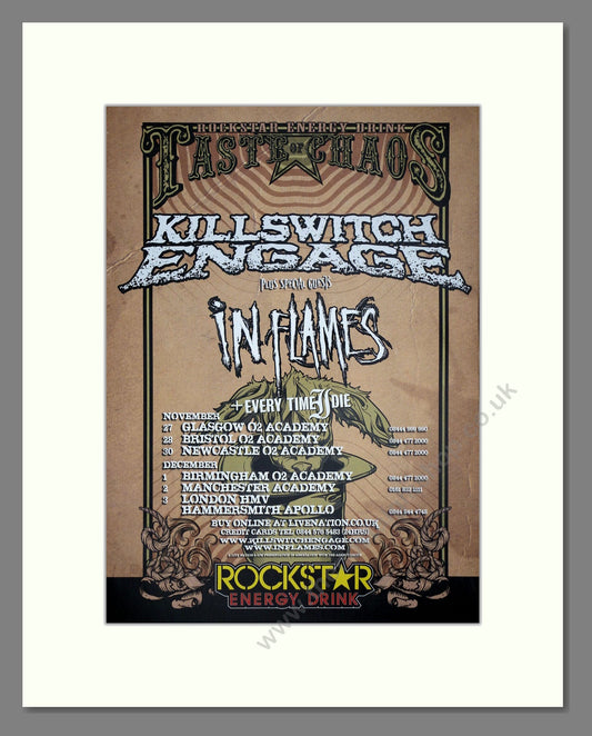Killswitch Engage - UK Tour. Vintage Advert 2010 (ref AD64729)
