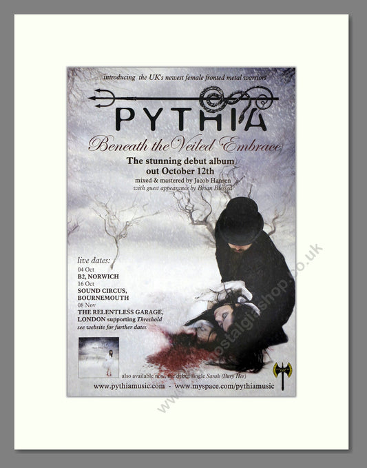Pythia - Beneath The Veiled Embrace. Vintage Advert 2009 (ref AD64732)