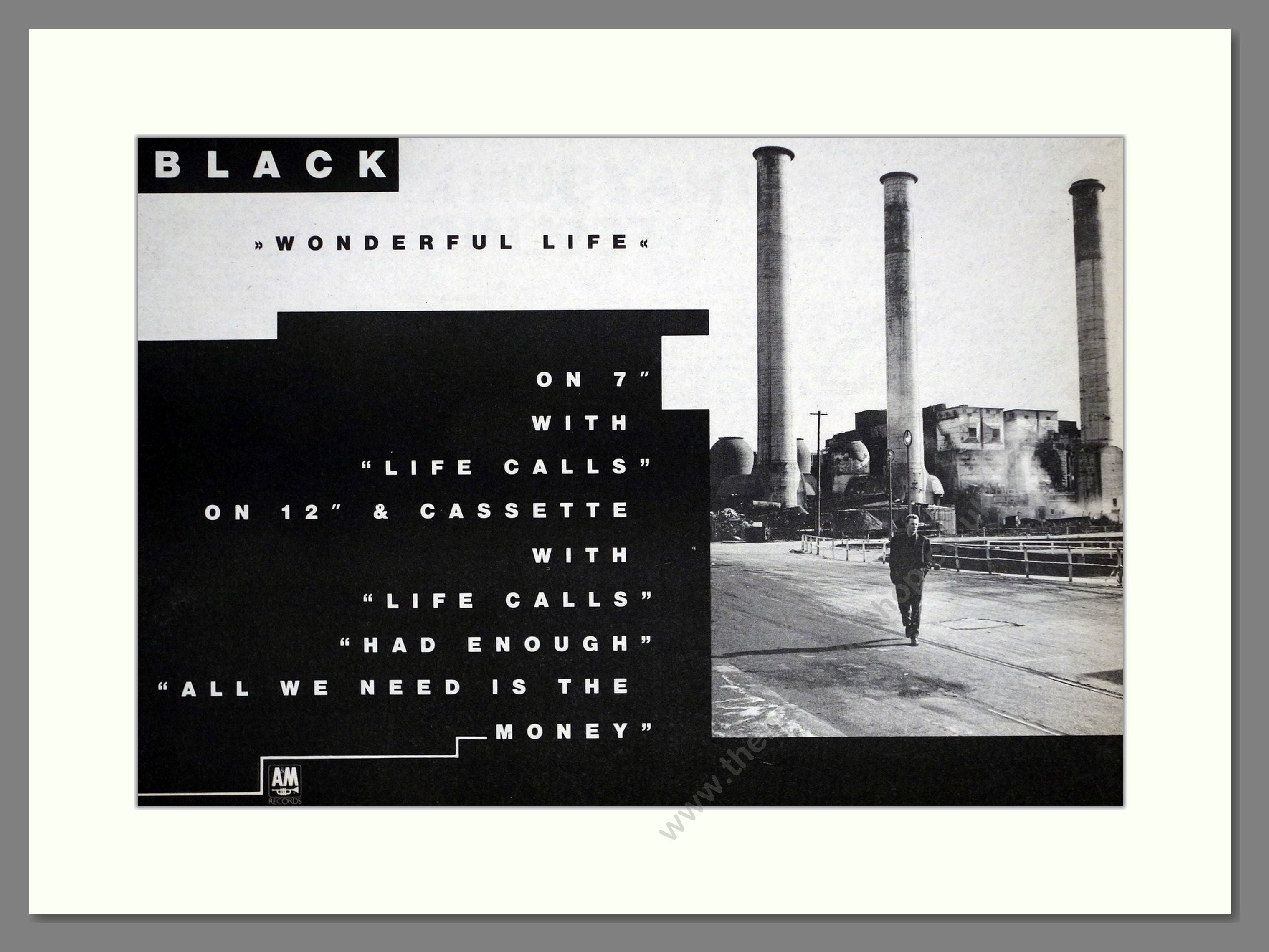 Black - Wonderful Life. Vintage Advert 1987 (ref AD64737) – The ...