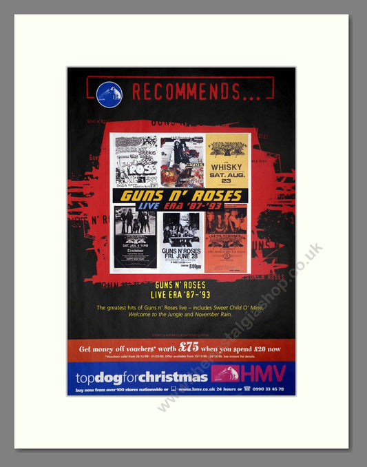 Guns n' Roses - Live Era. Vintage Advert 1999 (ref AD64743)