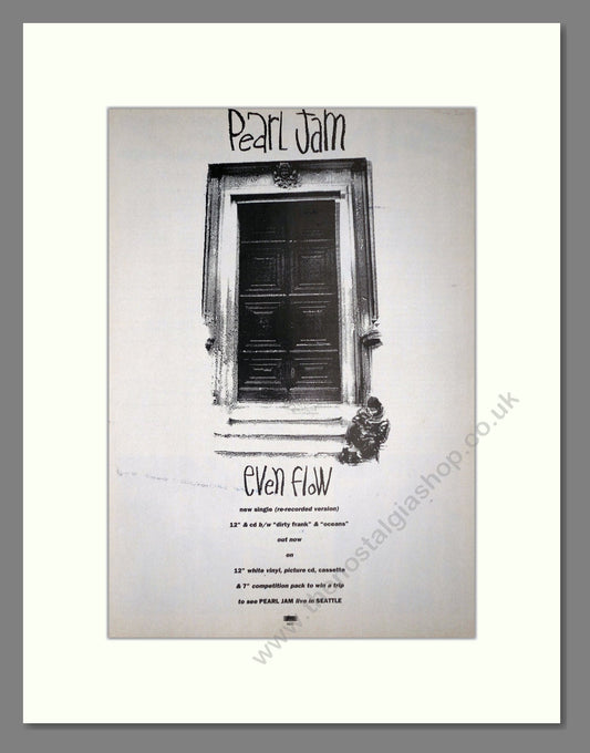 Pearl Jam - Even Flow. Vintage Advert 1992 (ref AD64748)