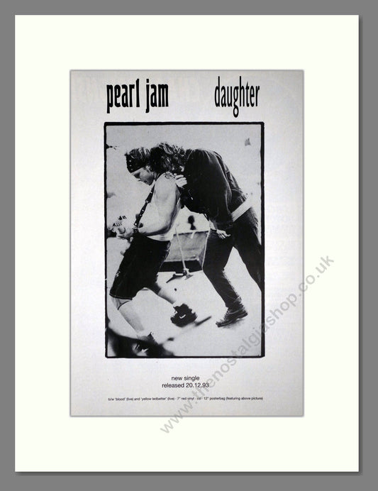 Pearl Jam - Daughter. Vintage Advert 1993 (ref AD64750)